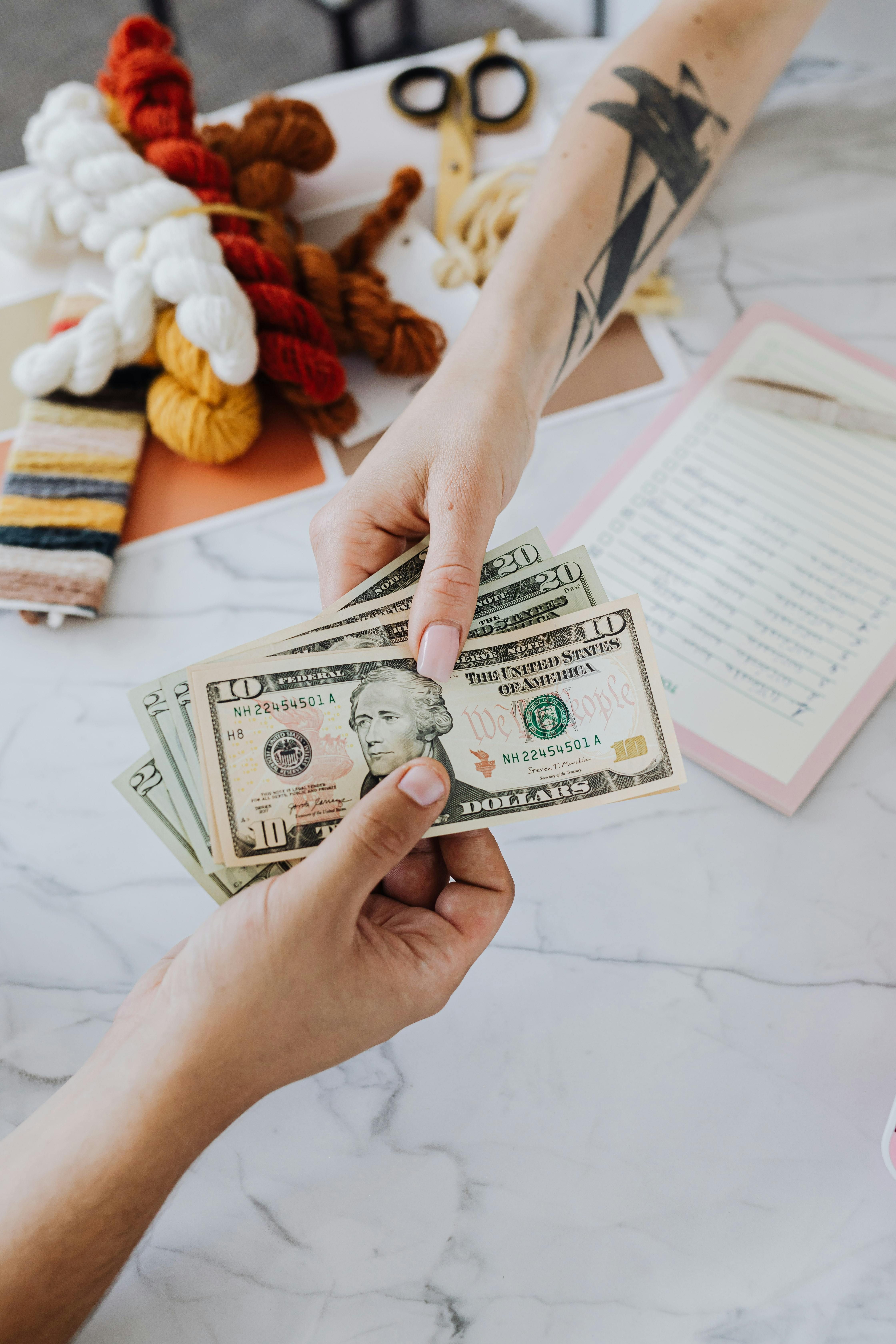people paying with amerian money